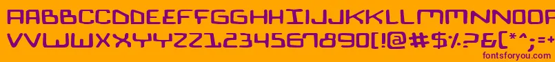 Biocomv2e Font – Purple Fonts on Orange Background