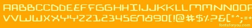 Шрифт Biocomv2e – жёлтые шрифты на оранжевом фоне