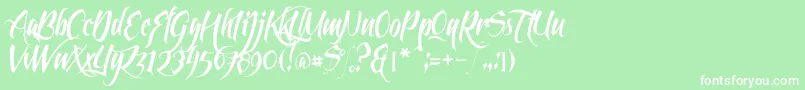 FeathergraphyClean Font – White Fonts on Green Background