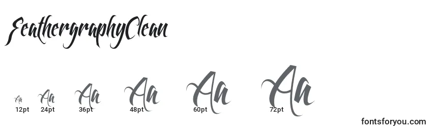 FeathergraphyClean Font Sizes