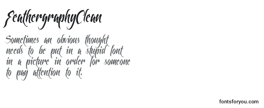 Review of the FeathergraphyClean Font