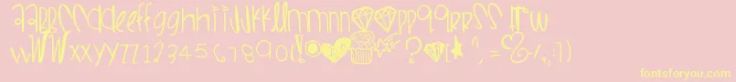Wifiloveboo Font – Yellow Fonts on Pink Background