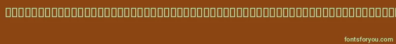ShRoqa-fontti – vihreät fontit ruskealla taustalla