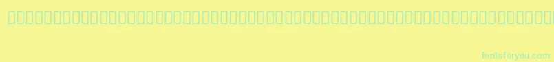 フォントShRoqa – 黄色い背景に緑の文字
