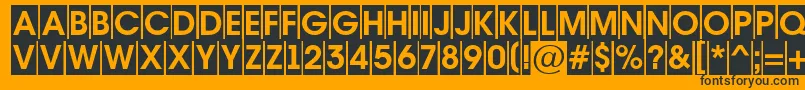 フォントAAvantetitulcmBold – 黒い文字のオレンジの背景