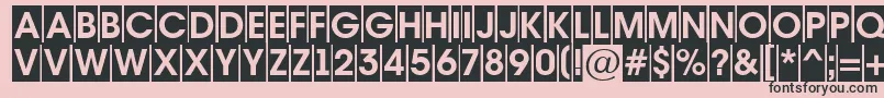 AAvantetitulcmBold-Schriftart – Schwarze Schriften auf rosa Hintergrund