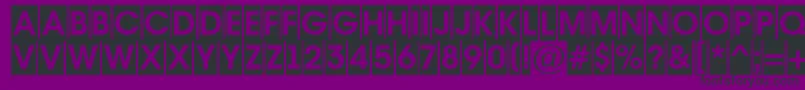 AAvantetitulcmBold-fontti – mustat fontit violetilla taustalla