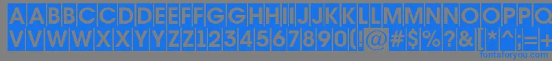 Шрифт AAvantetitulcmBold – синие шрифты на сером фоне