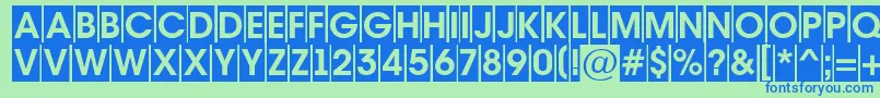 Шрифт AAvantetitulcmBold – синие шрифты на зелёном фоне