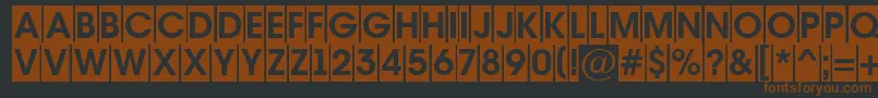 AAvantetitulcmBold-fontti – ruskeat fontit mustalla taustalla