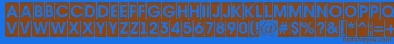 Шрифт AAvantetitulcmBold – коричневые шрифты на синем фоне