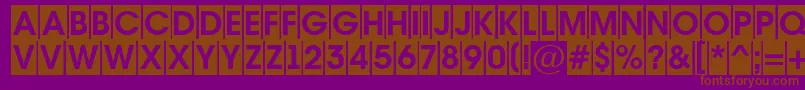 フォントAAvantetitulcmBold – 紫色の背景に茶色のフォント