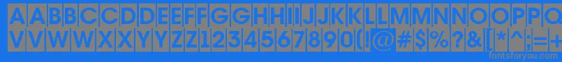 フォントAAvantetitulcmBold – 青い背景に灰色の文字