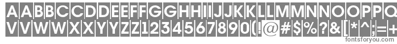 AAvantetitulcmBold-fontti – harmaat kirjasimet valkoisella taustalla