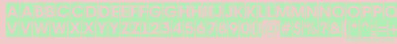 AAvantetitulcmBold Font – Green Fonts on Pink Background