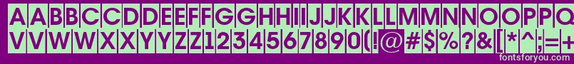フォントAAvantetitulcmBold – 紫の背景に緑のフォント