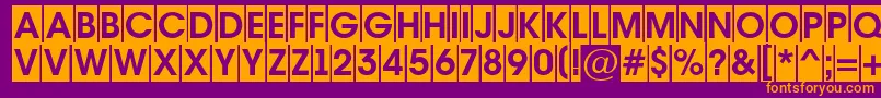 フォントAAvantetitulcmBold – 紫色の背景にオレンジのフォント