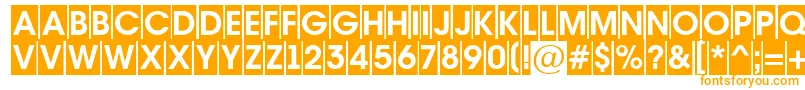 AAvantetitulcmBold-Schriftart – Orangefarbene Schriften auf weißem Hintergrund