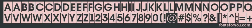 AAvantetitulcmBold-fontti – vaaleanpunaiset fontit mustalla taustalla