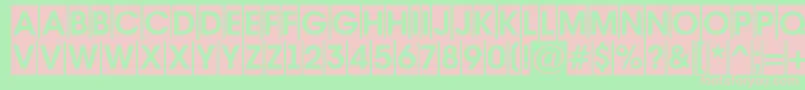 Fonte AAvantetitulcmBold – fontes rosa em um fundo verde