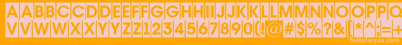 AAvantetitulcmBold Font – Pink Fonts on Orange Background