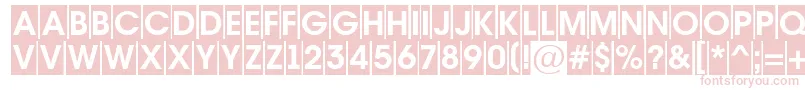 AAvantetitulcmBold-fontti – vaaleanpunaiset fontit valkoisella taustalla