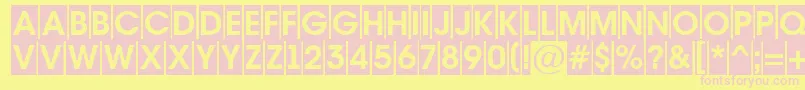 AAvantetitulcmBold Font – Pink Fonts on Yellow Background