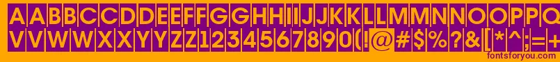 フォントAAvantetitulcmBold – オレンジの背景に紫のフォント