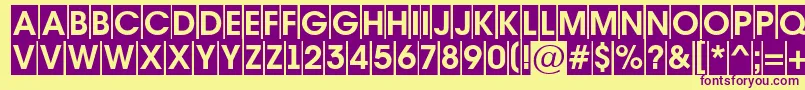 AAvantetitulcmBold Font – Purple Fonts on Yellow Background