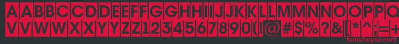 AAvantetitulcmBold Font – Red Fonts on Black Background