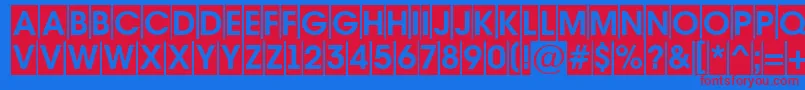 AAvantetitulcmBold Font – Red Fonts on Blue Background