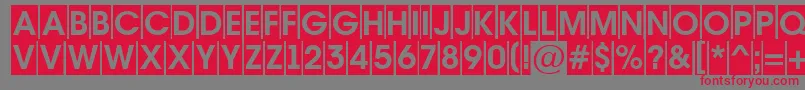 フォントAAvantetitulcmBold – 赤い文字の灰色の背景