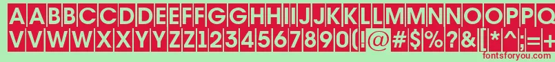 AAvantetitulcmBold Font – Red Fonts on Green Background