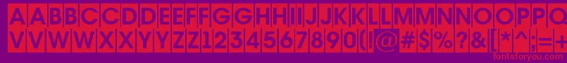 Шрифт AAvantetitulcmBold – красные шрифты на фиолетовом фоне