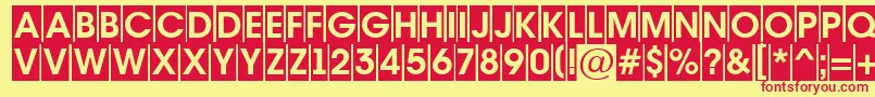 AAvantetitulcmBold Font – Red Fonts on Yellow Background