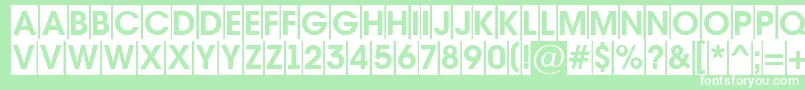 Шрифт AAvantetitulcmBold – белые шрифты на зелёном фоне