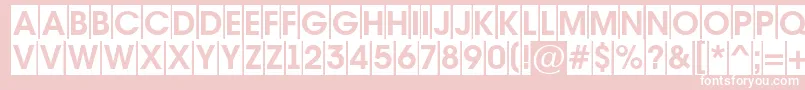 Шрифт AAvantetitulcmBold – белые шрифты на розовом фоне