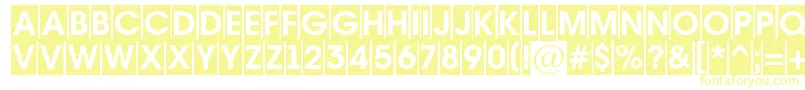 AAvantetitulcmBold-fontti – keltaiset fontit valkoisella taustalla