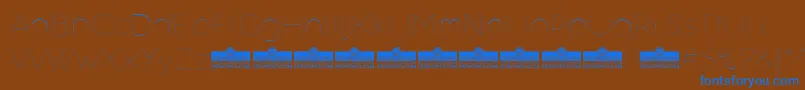 AristotelicaTextHairlineTrial Font – Blue Fonts on Brown Background
