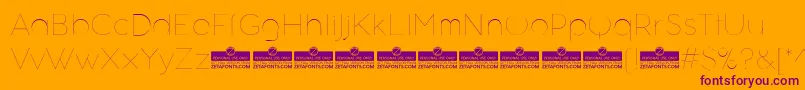 AristotelicaTextHairlineTrial Font – Purple Fonts on Orange Background