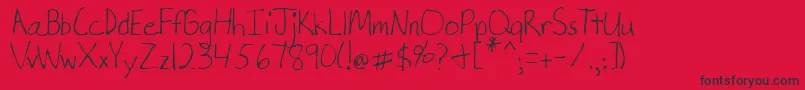 MartinRegular Font – Black Fonts on Red Background