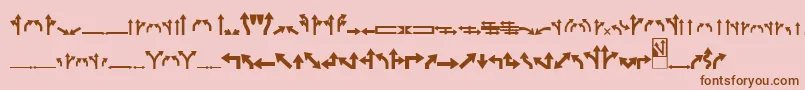 Roadgeek2005Arrows1 Font – Brown Fonts on Pink Background
