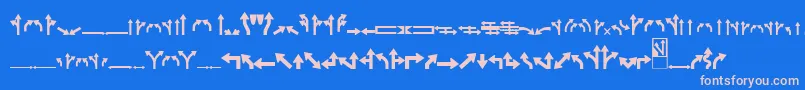 Roadgeek2005Arrows1 Font – Pink Fonts on Blue Background