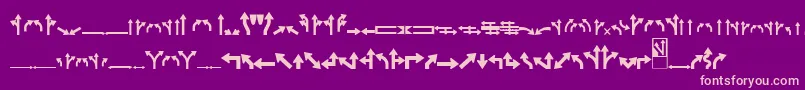 Roadgeek2005Arrows1 Font – Pink Fonts on Purple Background