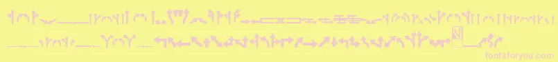 Roadgeek2005Arrows1 Font – Pink Fonts on Yellow Background