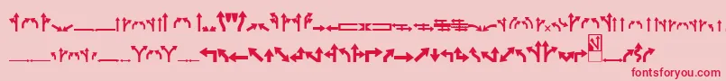 Roadgeek2005Arrows1 Font – Red Fonts on Pink Background