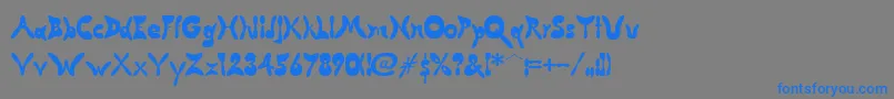 ButterflyChromosomeAoe Font – Blue Fonts on Gray Background