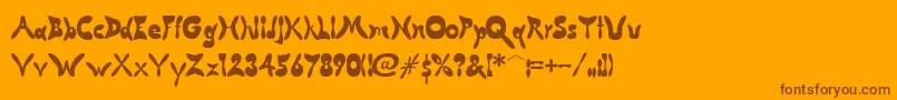 ButterflyChromosomeAoe Font – Brown Fonts on Orange Background