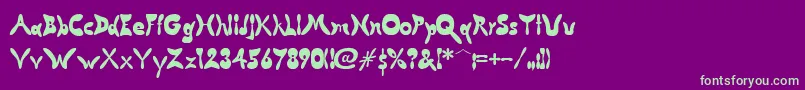 ButterflyChromosomeAoe Font – Green Fonts on Purple Background