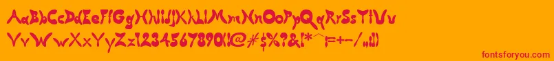 ButterflyChromosomeAoe Font – Red Fonts on Orange Background